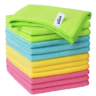 microfibre cloths in a range of colours